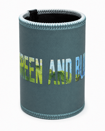 Green and Blue stubby holder