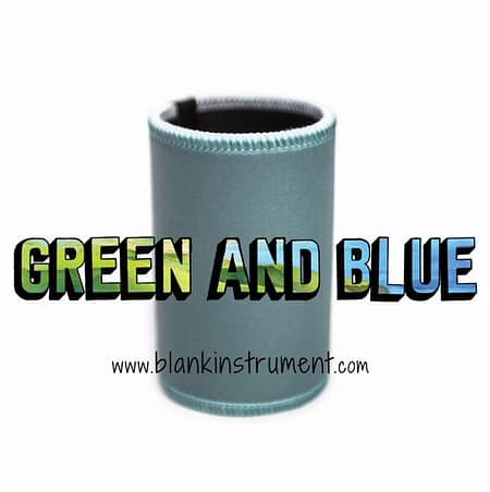 Green and Blue Stubby Holder
